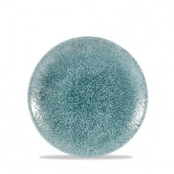 12 X Teller Flach Coup 21,7cm RAKU Jade Green