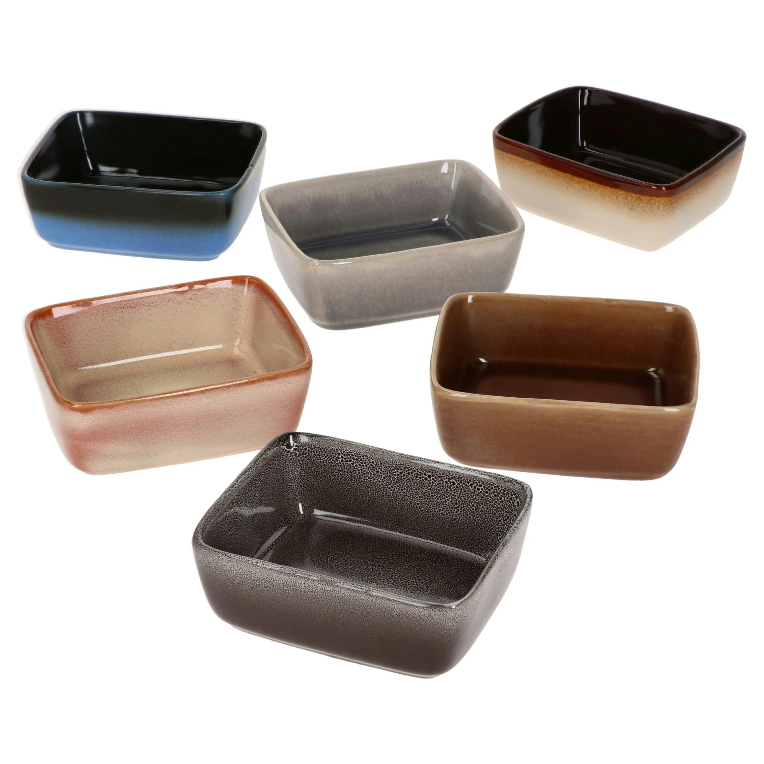 6er Set Snack- & Dip-Schale Eckig 10,5x8,4cm Earth - 24301896 1 6er Set Snack- & Dip-Schale Eckig 10,5x8,4cm Earth - 24301896