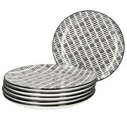 6er Set Speiseteller Taipei Weiß Mit Schwarzen Linien -Besteckladen 089f2e61 0ed1 489f a2c4 117dbc93d38e