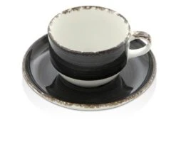 Tasse Onyx Mit Untertasse 90 Ml (12 Stück) Von CHEFGASTRO