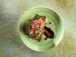 6x Speiseteller Flacher Teller Rund Tafelgeschirr Porzellan Grün Creme Bonna Aura Therapy Gourmet 27cm Kantenschutz -Besteckladen 0a5b1a7f 0496 40dd b863 e810ce8836a1