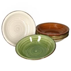 6er Set Suppenteller Nature 20,5cm
