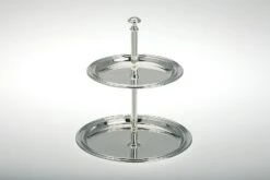 Etagere 2-stöckig, Glatt Poliert Gesamt-H 26,0cm, Teller-D 18,0cm & 21,0cm Edelstahl -Besteckladen 14b23dde d3bc 4a91 9b37 a850a5bb4cc0 1