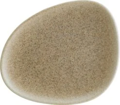 6x Frühstücksteller Geschirr Kleiner Teller Flach Oval 24cm Porzellan Sand Beige Elfenbein Bonna Luca Salmon Vago