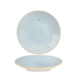 12 X Teller Tief Coup 22,5cm STONECAST Duck Egg Blue