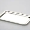 Tablett Rechteckig Glatt Poliert 23,5 X 15,5 Cm Versilbert Anlaufgeschützt