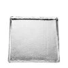 Tablett Quadratisch, Gehämmert, Mittel Durchmesser 40,0 Cm Aluminium Vernickelt