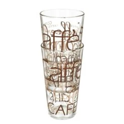 2er Set Latte Macchiato Glas 39cl Stapelbar Coffee Dekor -Besteckladen 25b11d85 90b0 4e2c 8d42 d39581391cca