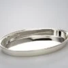 Galerie-Tablett Oval Glatt Poliert 36,5 X 26,0 Cm Versilbert Anlaufgeschützt