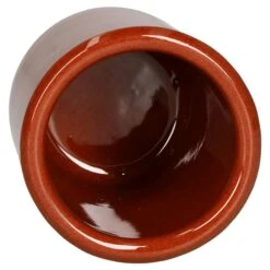 7tlg. Tongeschirr Set Tonkrug 0,5L + 6 Tonbecher 50ml Braun Glasiert - 99546 + 6x 12970 -Besteckladen 2b600293 2cd9 419a 99e3 ce811d0937e4