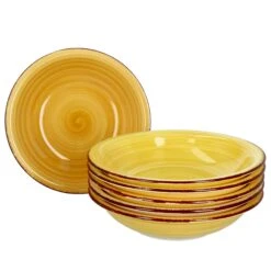 6er Set Suppenteller Yellow Baita