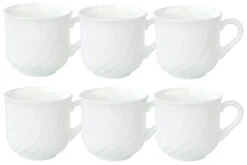 12er Set Kaffeetasse 23,5 Cl Mit Untertasse 15,5cm Ebro Aus Opal-Hartglas -Besteckladen 3bd3d637 82cf 4a08 ae30 571f06d1d576