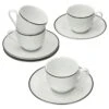 4er Set Lineo Espressotasse Mit Untertasse - 404951 + 404968