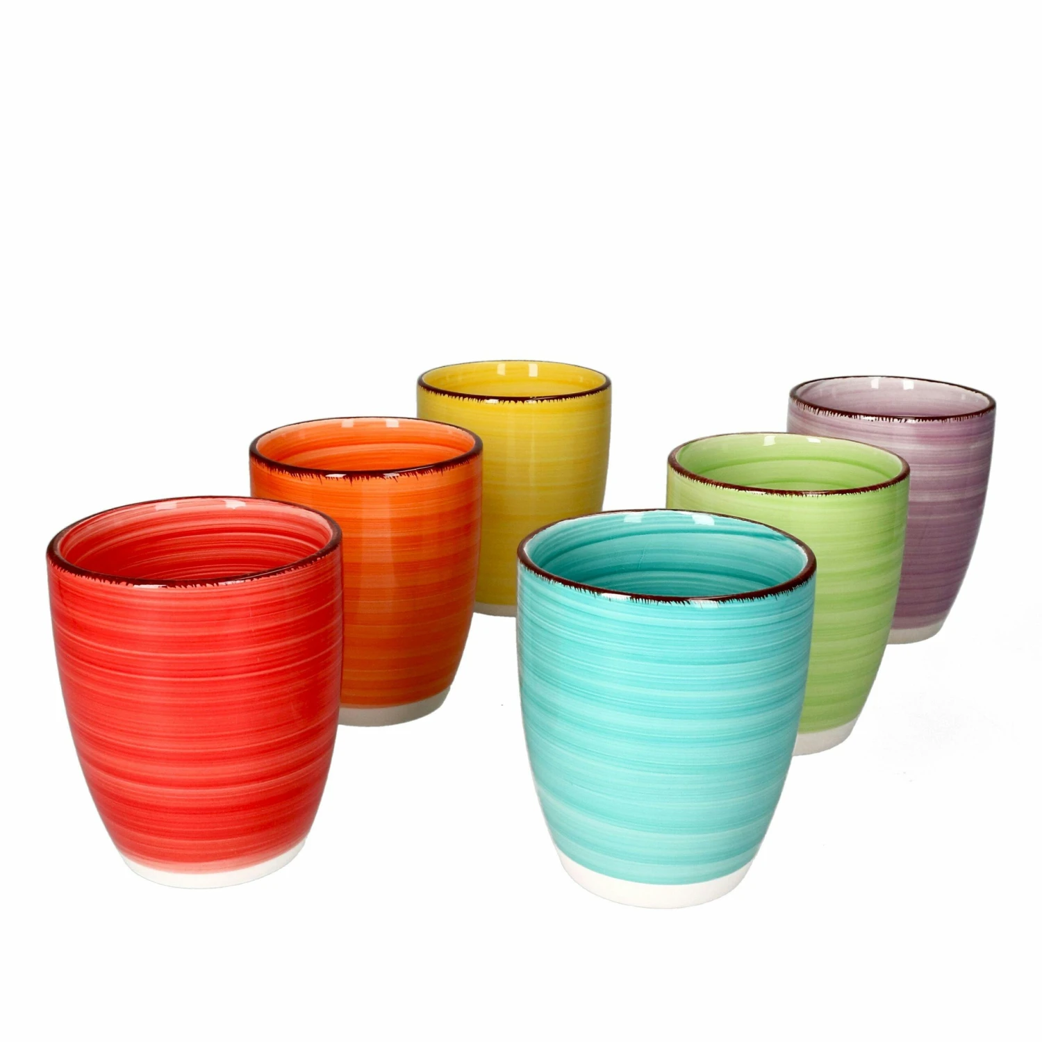 6er Set Kaffeebecher Uni Bunt OHNE Henkel 1 6er Set Kaffeebecher Uni Bunt OHNE Henkel