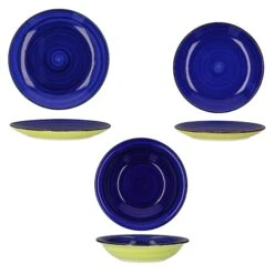 12tlg Tellerset Uni Duo Malaga Gelb & Blau Für 4 Personen -Besteckladen 449d41d8 d4bc 474f bc52 5643bbca7c52