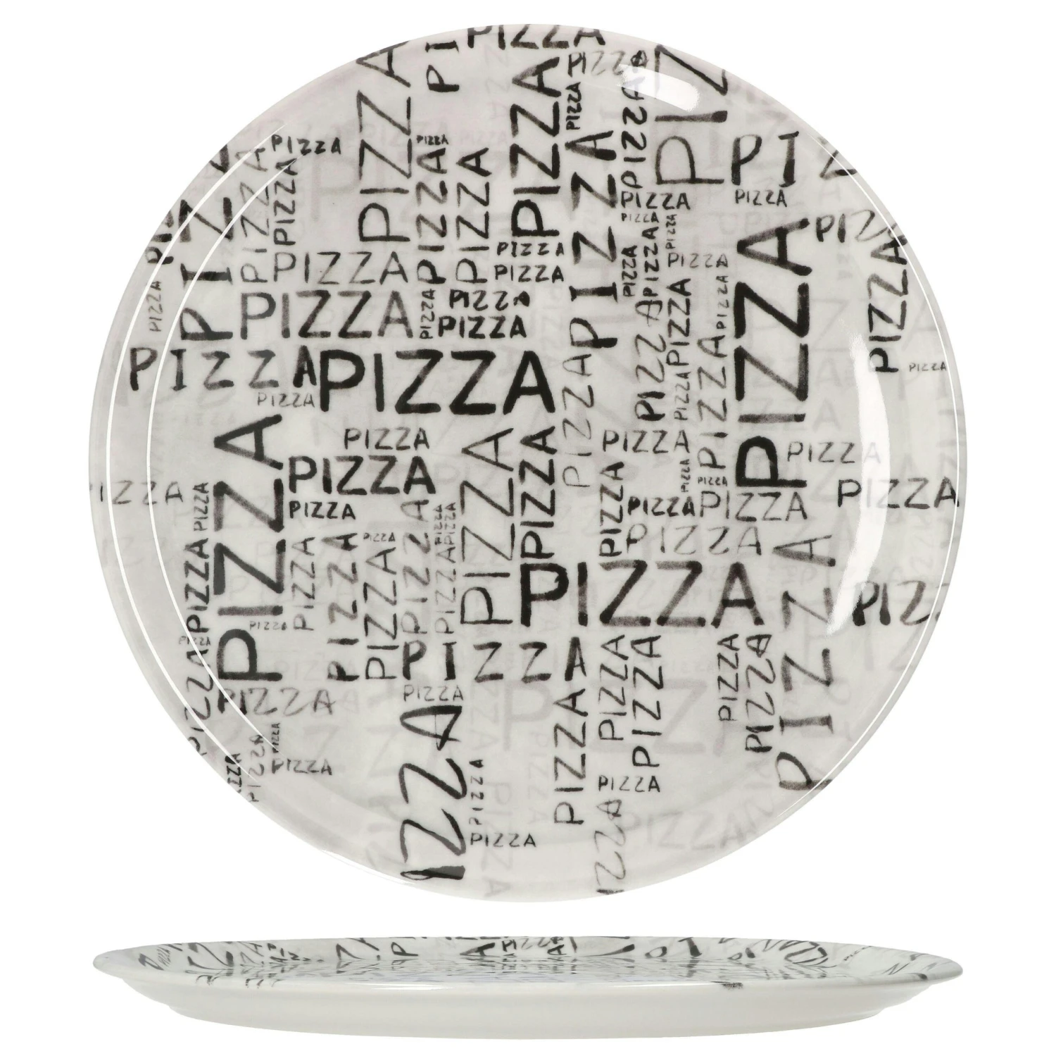 2er Set Pizzateller Napoli Black & White 33cm - 04018#Z70 + 04018#Z69 4 2er Set Pizzateller Napoli Black & White 33cm - 04018#Z70 + 04018#Z69 – Bild 4