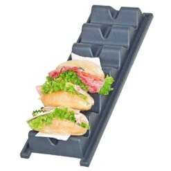 Snack-Präsenter In Wellenform Für 6 Brötchen/Baguettes, LxBxH 590 X 190 X 80 Mm