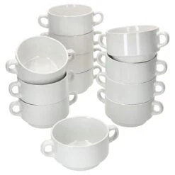 12er Set Stiva Suppenschale Weiß 250 Ml