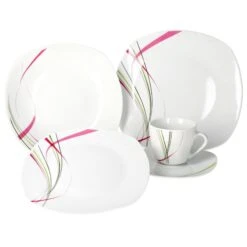 Tafelservice Harmony 12tlg. Eckig Porzellan Für 6 Personen Weiß Geschwungene Kanten -Besteckladen 50f9509c 714c 4e5f a7f8 d8ff4a87556b 4