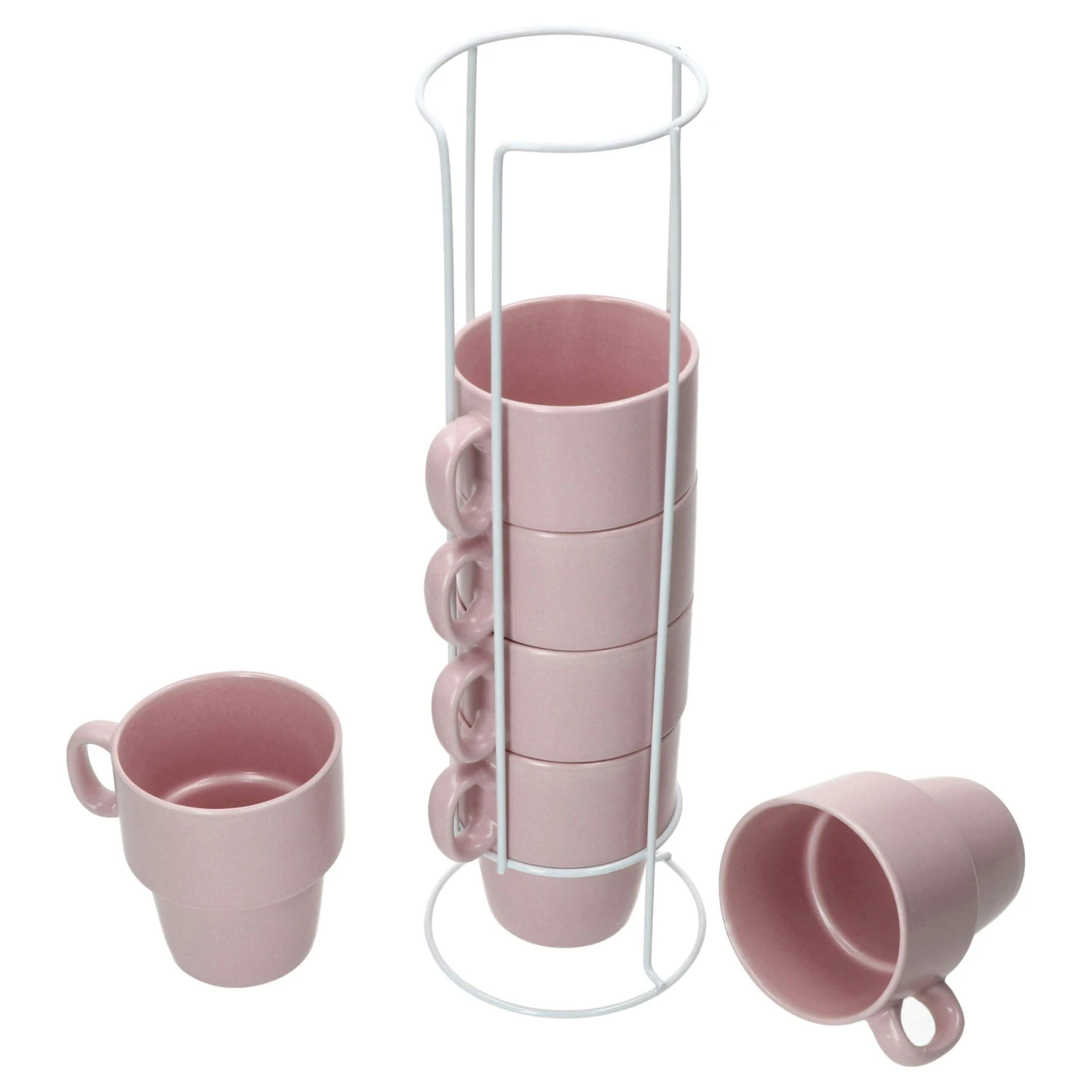 6er Set Kaffeebecher Mit Ständer Stata 250ml Rosa Tasse Henkel Porzellan Stapelbar 1 6er Set Kaffeebecher Mit Ständer Stata 250ml Rosa Tasse Henkel Porzellan Stapelbar