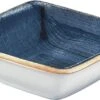 6x Dipschalen Snackteller Schälchen Blau Creme Geschirr Porzellan Quadratisch Bonna Aura Dusk Moove 8x8,5cm , 9cl