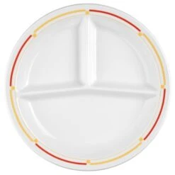 2 X Seltmann V219 IM_Platte Rund 3 Tlg. 25,5 Cm, Form: Vitalis, Dekor: 34440 Rot-grau -Besteckladen 584b66ce e085 4973 bb82 57294bf9282c