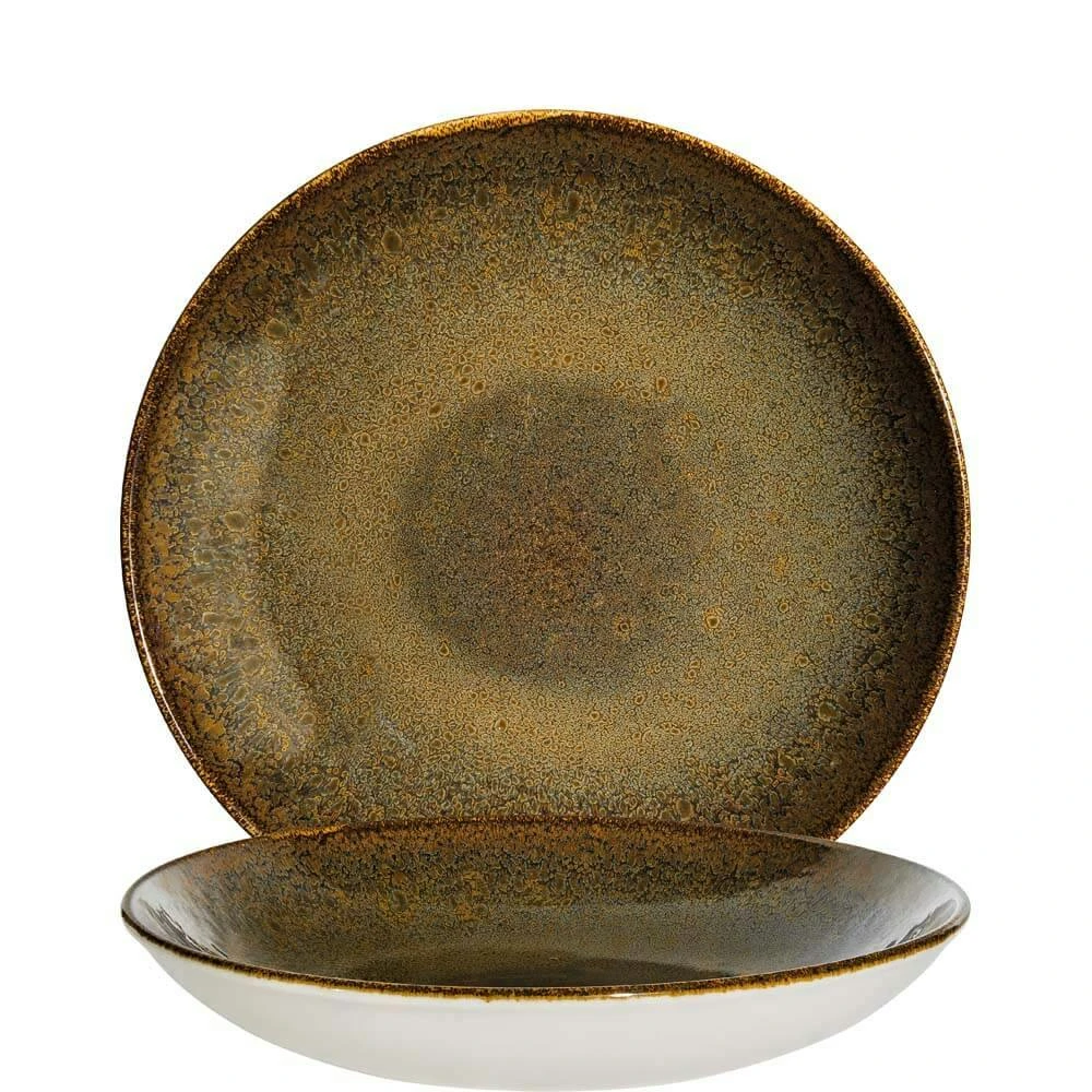 6x Pastateller Geschirr Tief 28cm, 170cl, Türkis Braun Blau Rund Porzellan Bonna Madera Mint Bloom 5 6x Pastateller Geschirr Tief 28cm, 170cl, Türkis Braun Blau Rund Porzellan Bonna Madera Mint Bloom – Bild 5