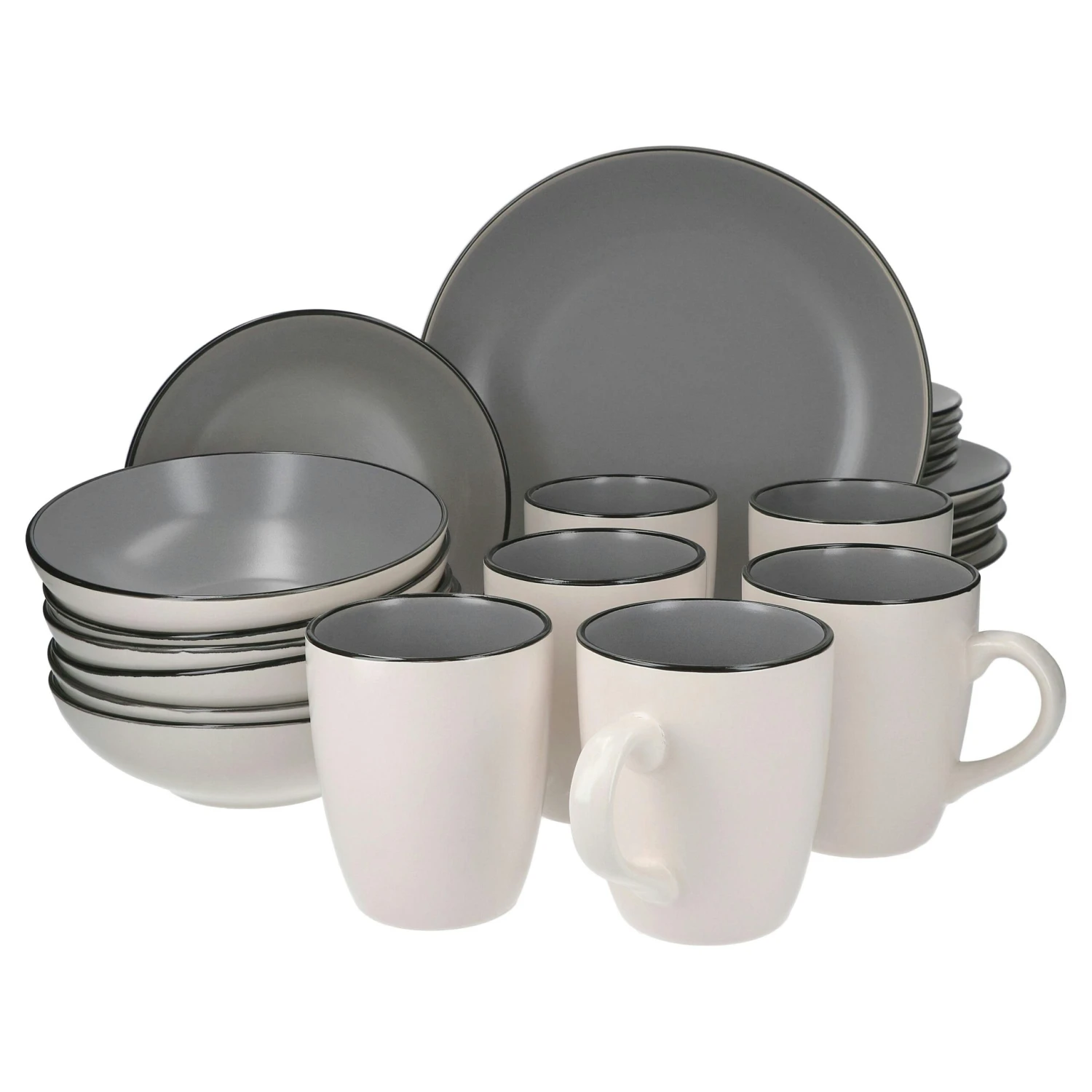 24tlg Kombiservice Campo Creme Keramik Für 6 Personen 2 24tlg Kombiservice Campo Creme Keramik Für 6 Personen – Bild 2