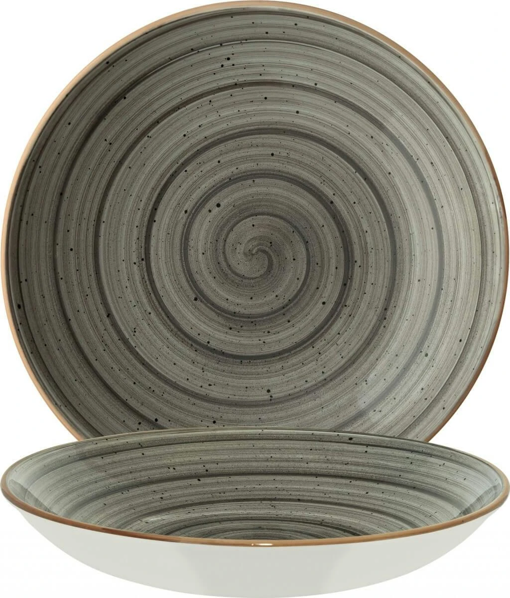 6x Pastateller Geschirr Tief 25cm 130cl Anthrazitgrau Creme Rund Porzellan Bonna Aura Space Bloom Kantenschutz 1 6x Pastateller Geschirr Tief 25cm 130cl Anthrazitgrau Creme Rund Porzellan Bonna Aura Space Bloom Kantenschutz