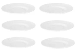 6er Set Kaffeeuntertasse Ebro 15,5cm Aus Opal-Hartglas