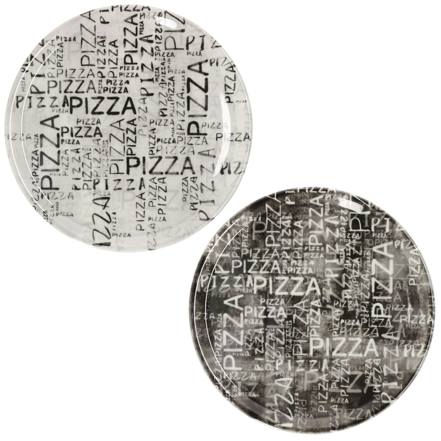 6er Set Pizzateller Napoli Black & White 33cm - 04018#Z70 + 04018#Z69 3 6er Set Pizzateller Napoli Black & White 33cm - 04018#Z70 + 04018#Z69 – Bild 3