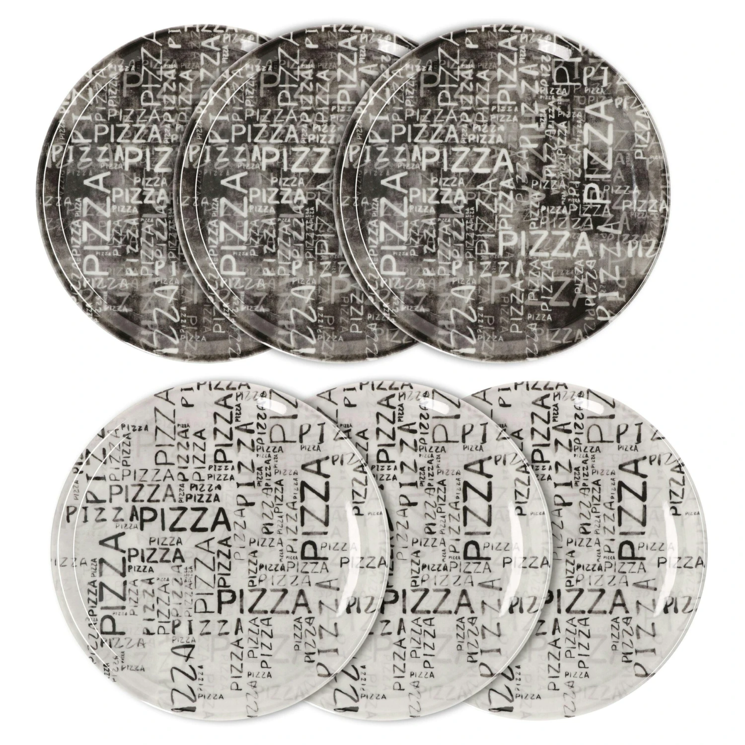 4er Set Pizzateller Napoli Black & White 31cm - 04019#Z70 + 04019#Z69 3 4er Set Pizzateller Napoli Black & White 31cm - 04019#Z70 + 04019#Z69 – Bild 3