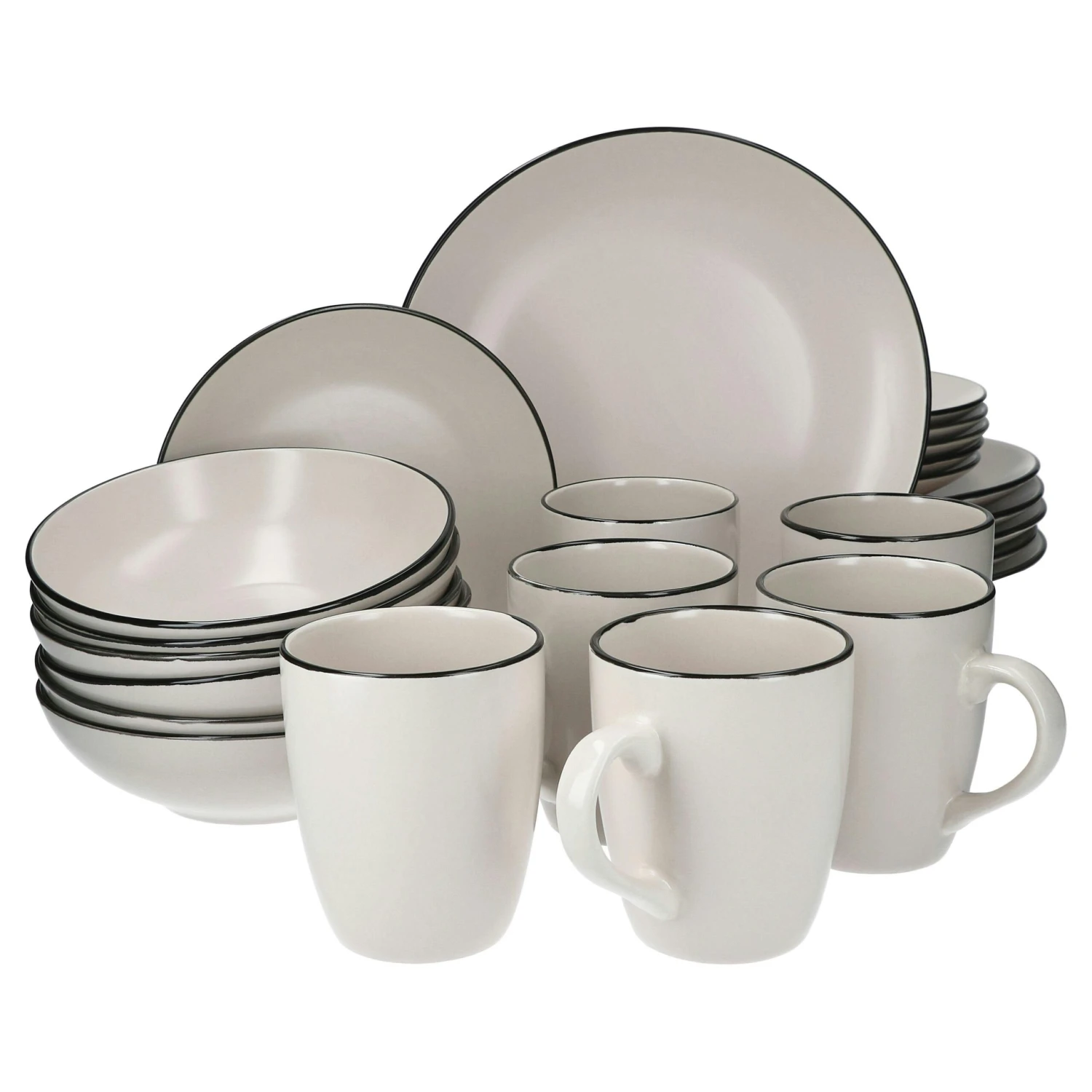 24tlg Kombiservice Campo Creme Keramik Für 6 Personen 1 24tlg Kombiservice Campo Creme Keramik Für 6 Personen