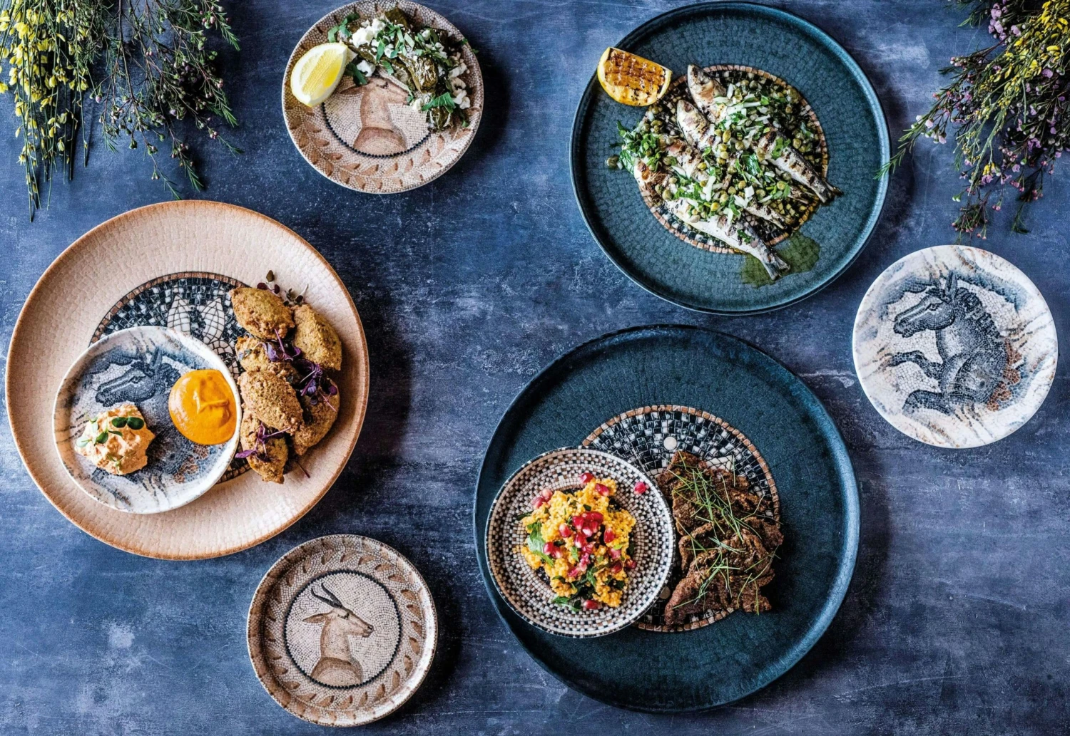 6x Pizzateller Flacher Teller Rund Tafelgeschirr Porzellan Braun Schwarz Mosaik Bonna Mesopotamia Mosaic Wood Gourmet 32cm 6 6x Pizzateller Flacher Teller Rund Tafelgeschirr Porzellan Braun Schwarz Mosaik Bonna Mesopotamia Mosaic Wood Gourmet 32cm – Bild 6