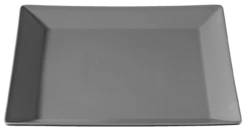 Servierplatte, Steingut, Quadratisch, 26 X 26 Cm, Grau