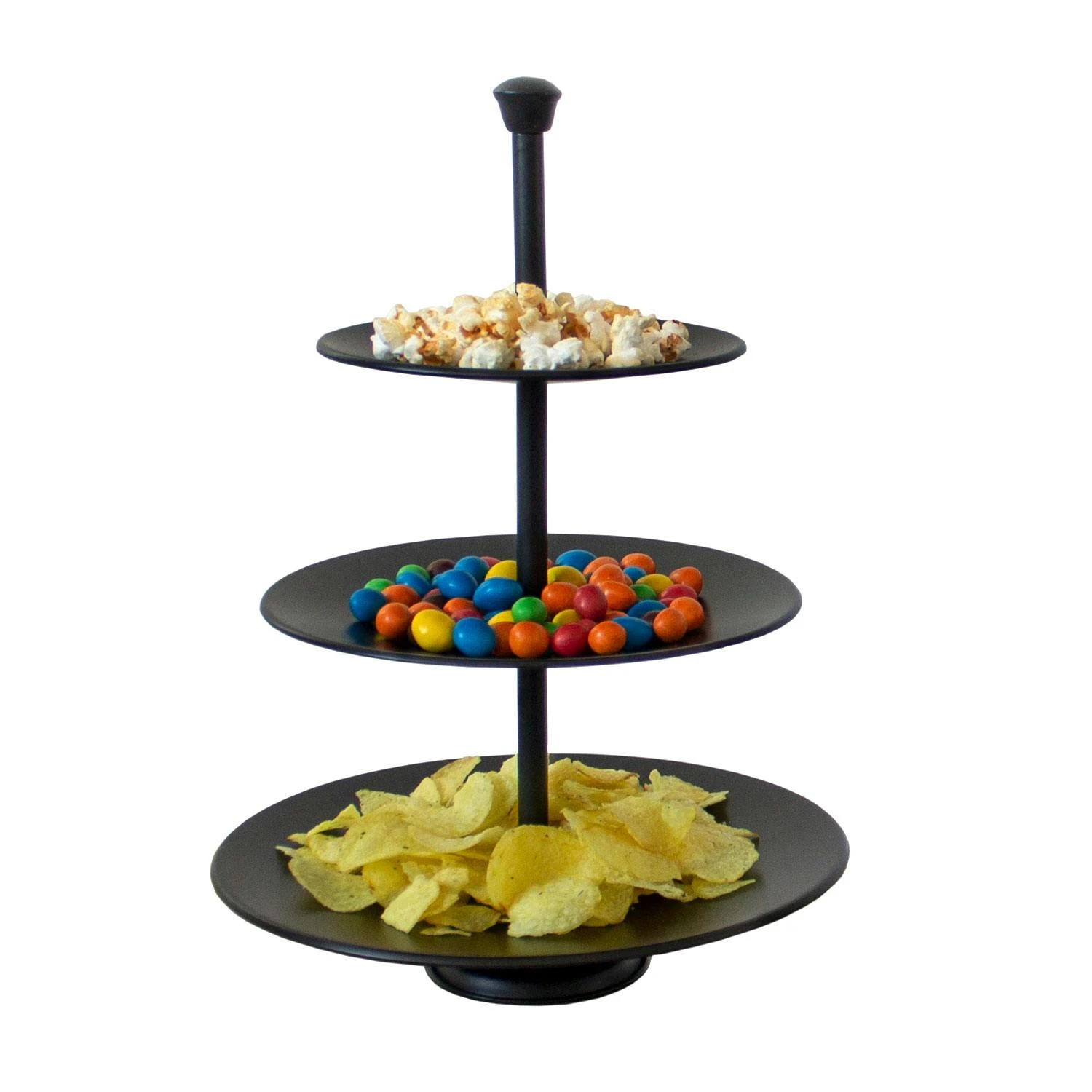 Etagere 3 Ebenen Ø25/20,5/16,5xH36,5cm Metall Schwarz 1 Etagere 3 Ebenen Ø25/20,5/16,5xH36,5cm Metall Schwarz