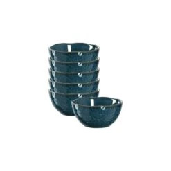 Leonardo MATERA Keramikschale Klein 12 Cm Blau 6er Set