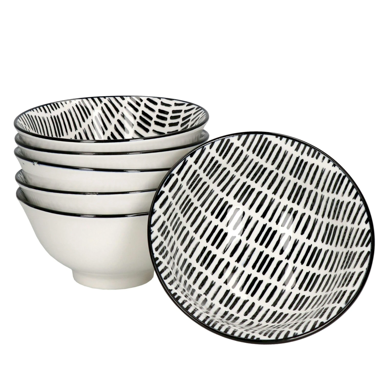 6er Set Müslischale Rabisco Schwarz Weiß - 87657 3 6er Set Müslischale Rabisco Schwarz Weiß - 87657 – Bild 3