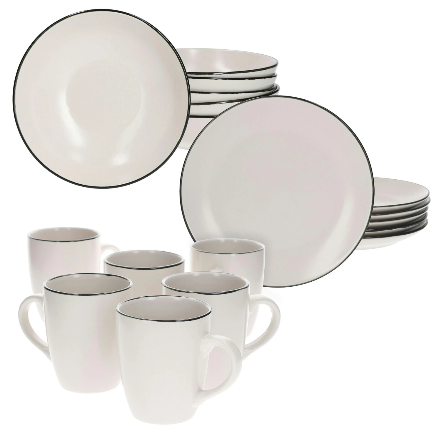 24tlg Kombiservice Campo Creme Keramik Für 6 Personen 3 24tlg Kombiservice Campo Creme Keramik Für 6 Personen – Bild 3
