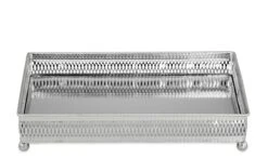 Tablett Rechteckig, HalbmonDurchmesser Groß 38,0 X 20,0 Cm Aluminium Vernickelt -Besteckladen 8524e110 eb91 4999 a692 92441ef45b24 1