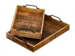 3 Teiliges Serviertablett Set 39x29x5cm - Teakholz -Besteckladen 86d9a17f 1285 42ee ae63 6139a43f8b0f 1