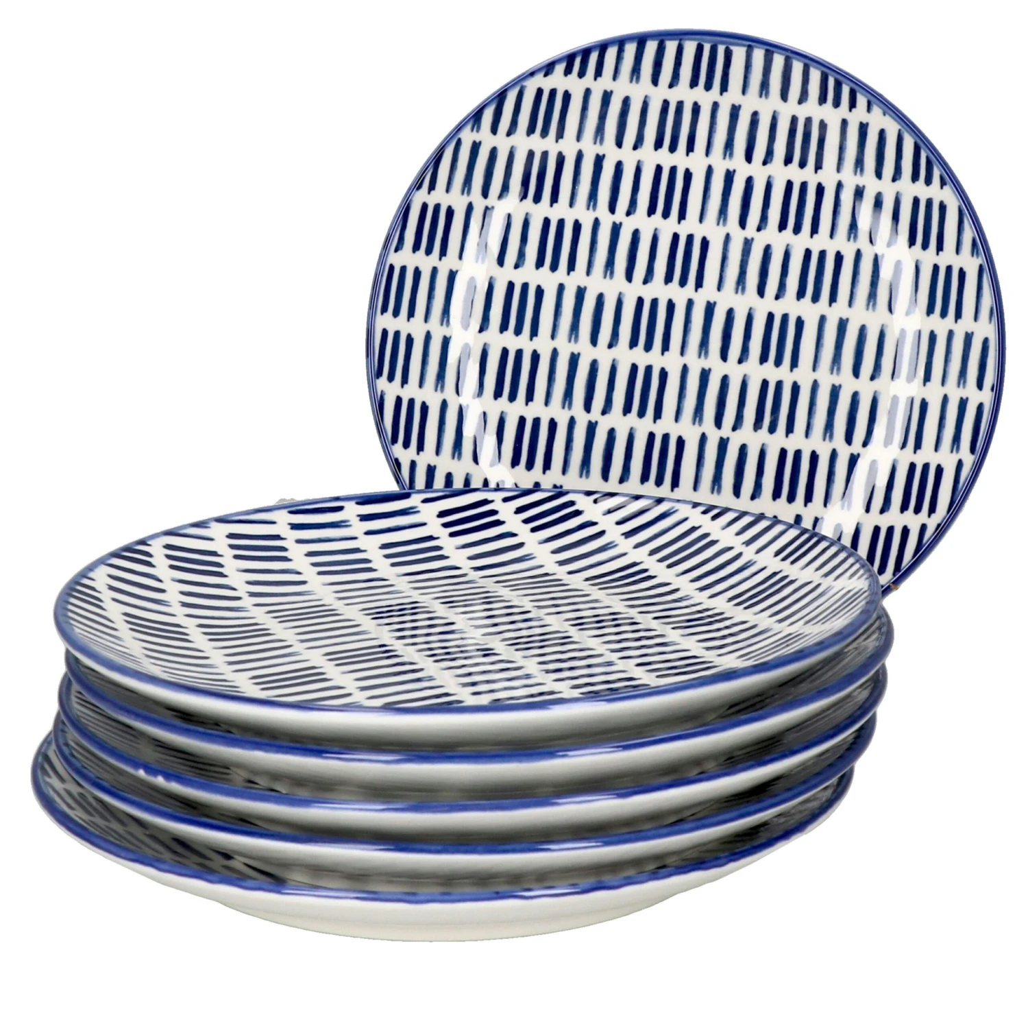 6er Set Dessert- Kuchenteller Jail Blau Weiß - 89986 1 6er Set Dessert- Kuchenteller Jail Blau Weiß - 89986