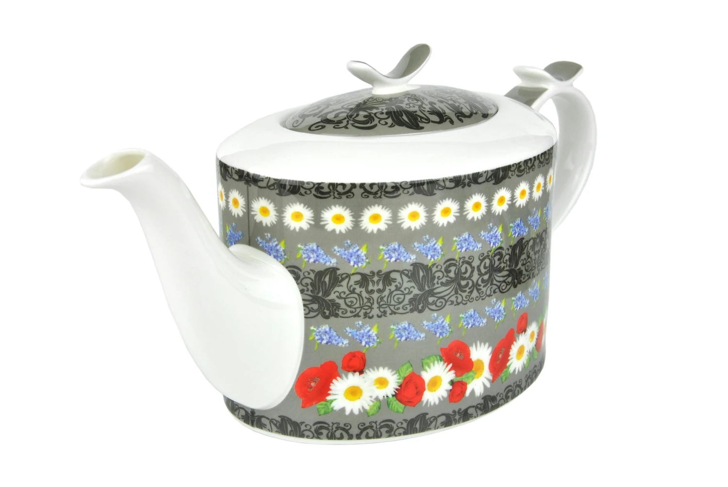 Kanne Diamantporzellan Modern Gänseblümchen-Dekor - 4750 1 Kanne Diamantporzellan Modern Gänseblümchen-Dekor - 4750