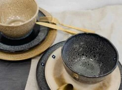 Leonardo MATERA Geschirr Set Gemischt Anthrazit Beige 6-teilig -Besteckladen 8f1ec04f a111 41db aedc 6b91dc4517c4