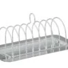 Toast-Ständer Auf Tablett Für 8 Toast, Inklusive Glasscheibe, Versilbert, Tablett