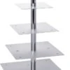 1 X SCHNEIDER Etagen-Tortenständer, 5-tlg, Silber, Quadratisch 5 -teilig / -floors