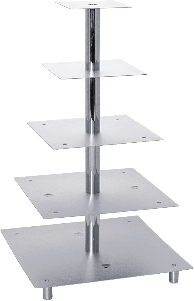 1 X SCHNEIDER Etagen-Tortenständer, 5-tlg, Silber, Quadratisch 5 -teilig / -floors 1 1 X SCHNEIDER Etagen-Tortenständer, 5-tlg, Silber, Quadratisch 5 -teilig / -floors