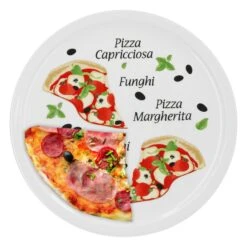 4er Set Pizzateller Margherita Groß - 30,5cm Porzellan Teller Mit Schönem Motiv - Für Pizza / Pasta, Den `großen Hunger` Oder Zum Anrichten Geeignet -Besteckladen 945e8280 825b 417d b4d5 572413d7e0a2