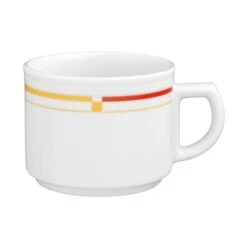 6 X Seltmann Becher Mit Henkel 0,30 L, Form: Vitalis, Dekor: 34290 Dunkelgelb-rot -Besteckladen 95e92dda b5d4 432f a58d f717cc201148