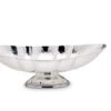 Schale Auf Fuß Oval, Gehämmert 32,0 X 18,0cm H 10,0cm Versilbert